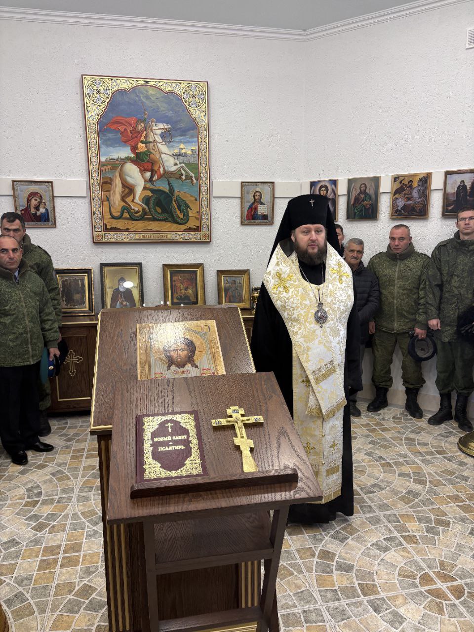 Освящение часовни великомученика Георгия на территории Пограничного управления ФСБ России в Республике Армения