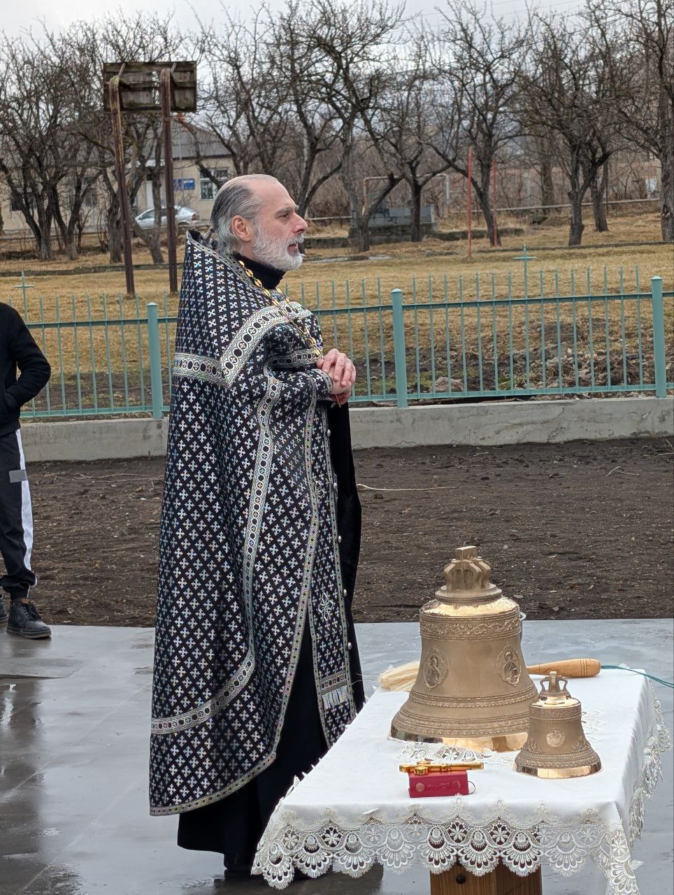 Освящение колоколов для восстанавливаемого Никольского храма в селе Амракиц