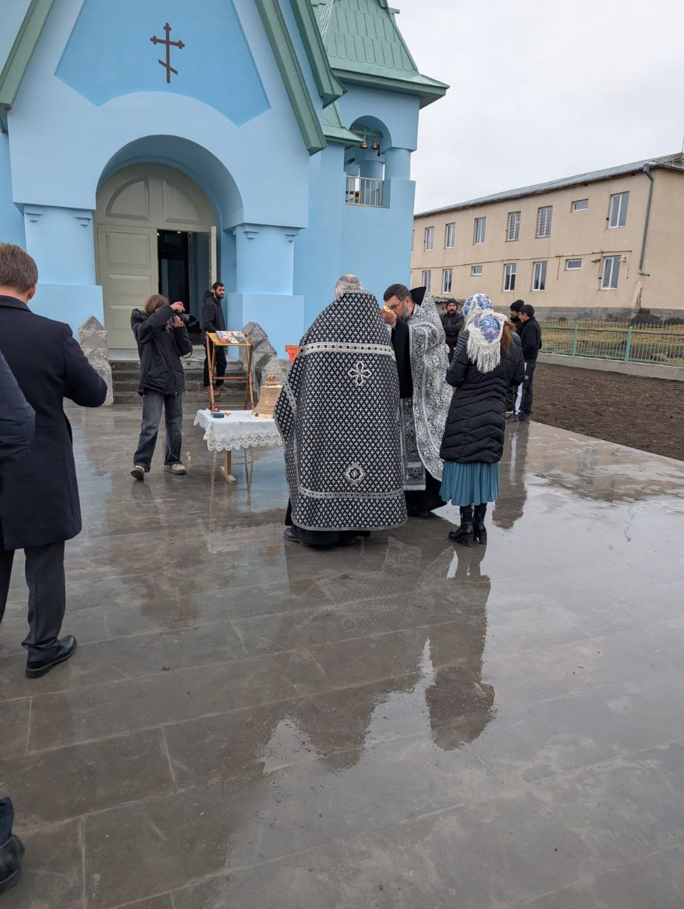 Освящение колоколов для восстанавливаемого Никольского храма в селе Амракиц